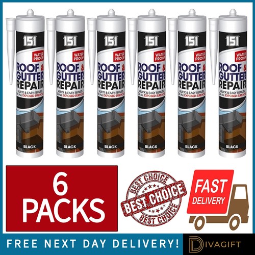 Black roof gutter sealant - 6,